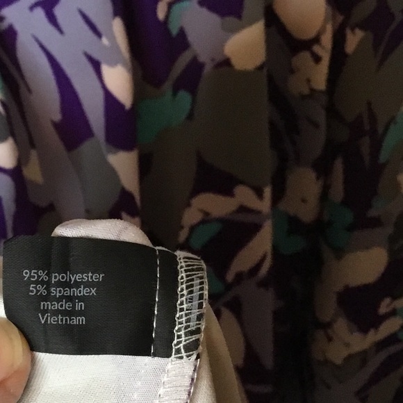 Lane Bryant Sleeveless Fit & Flare Purple & Gray Dress - 20 - Picture 7 of 8